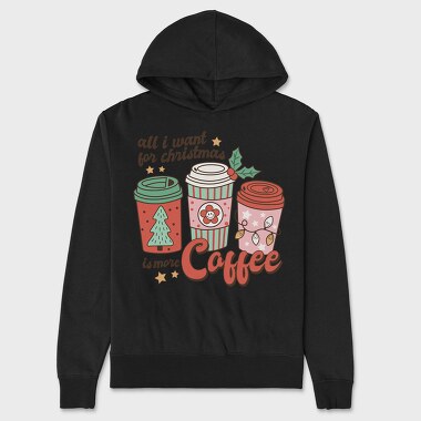 All I Want Is More Coffee, Hanorac Oversize Barbati (Unisex)