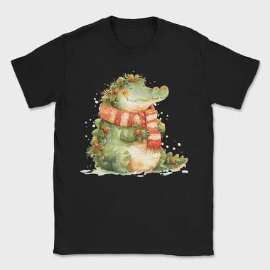 Alligator Christmas Wreath, Tricou Barbati (Unisex)