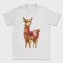 Alpaca Christmas Patchwork, Tricou Barbati (Unisex)