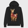 Alpaca Christmas Patchwork, Hanorac Oversize Barbati (Unisex)