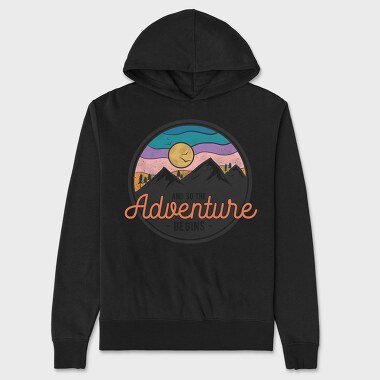 And So The Adventure Begins, Hanorac Oversize Barbati (Unisex)