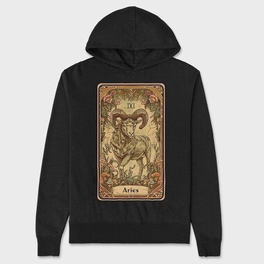 Aries Rams Head, Hanorac Oversize Barbati (Unisex)