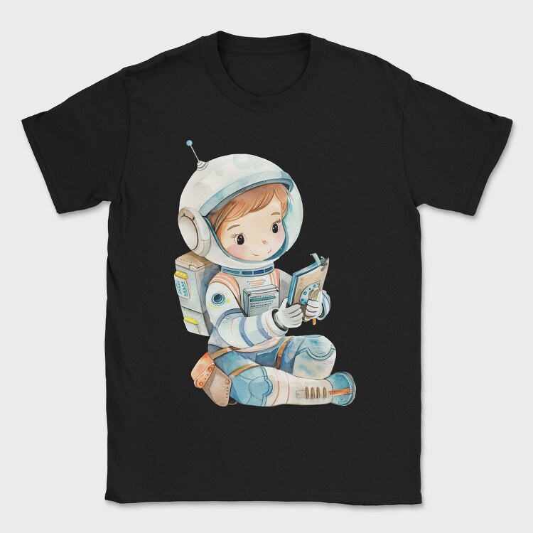 Astronaut Reading Book, Tricou Barbati (Unisex)