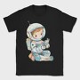 Astronaut Reading Book, Tricou Barbati (Unisex)