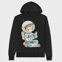 Astronaut Reading Book, Hanorac Oversize Barbati (Unisex)