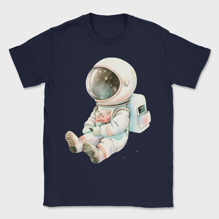 Astronaut Sleeping With Cube, Tricou Barbati (Unisex)