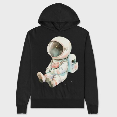 Astronaut Sleeping With Cube, Hanorac Oversize Barbati (Unisex)