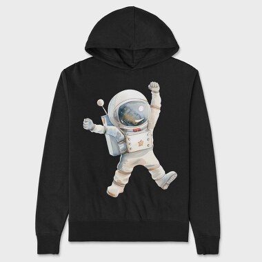 Astronaut Space Jump, Hanorac Oversize Barbati (Unisex)