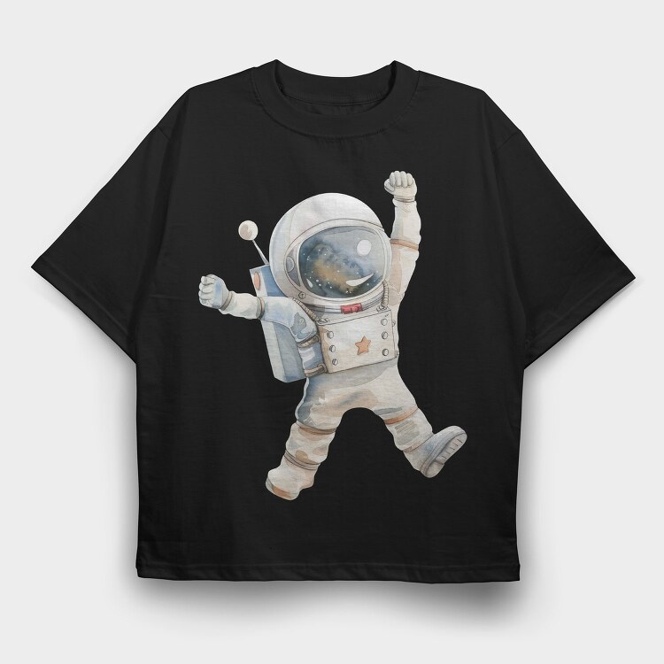 Astronaut Space Jump, Tricou Oversize Barbati (Unisex)