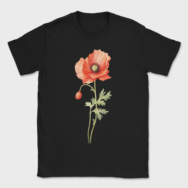 August Poppy, Tricou Barbati (Unisex)