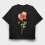 August Poppy, Tricou Oversize Barbati (Unisex)