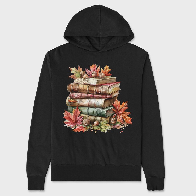 Autumn Book Stack, Hanorac Oversize Barbati (Unisex)