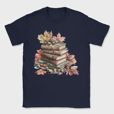 Autumn Books Stack, Tricou Barbati (Unisex)