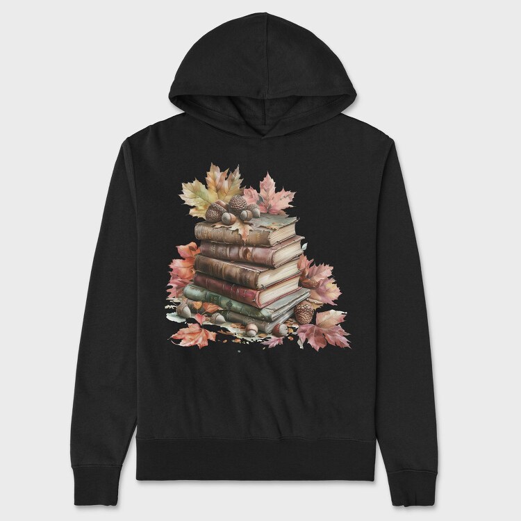 Autumn Books Stack, Hanorac Oversize Barbati (Unisex)