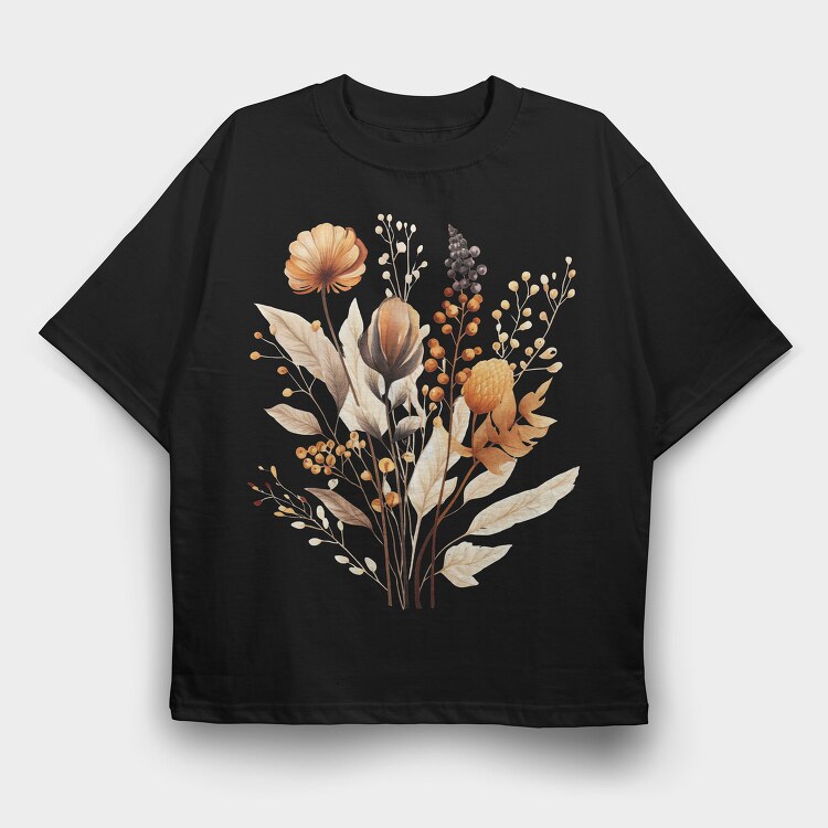 Autumn Bouquet Symphony, Tricou Oversize Barbati (Unisex)