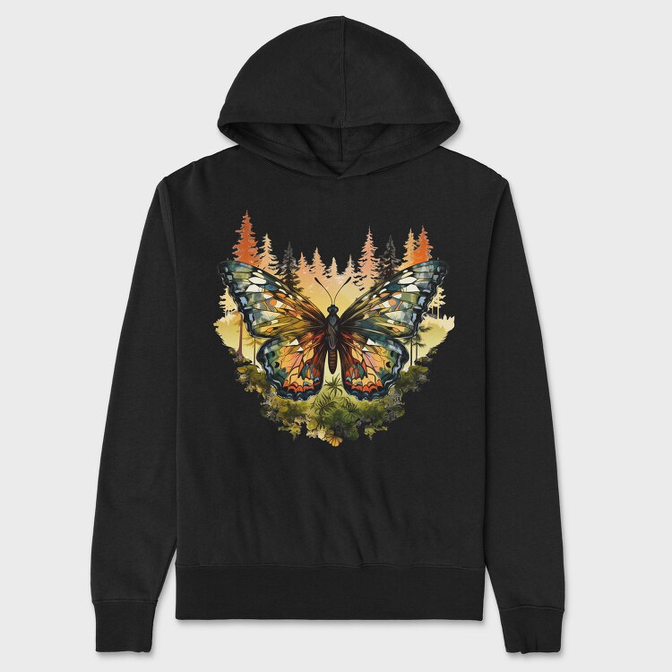 Autumn Butterfly Forest, Hanorac Oversize Barbati (Unisex)