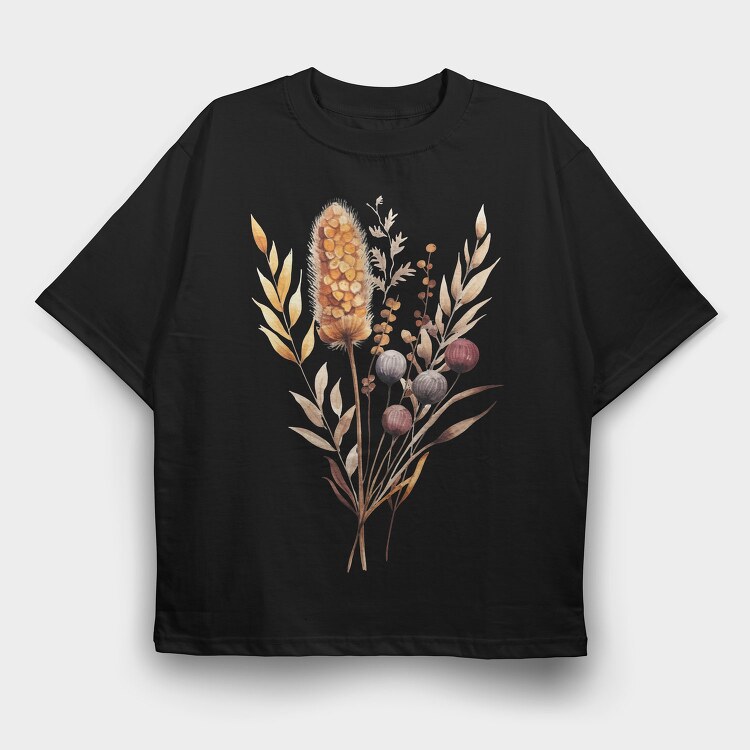 Autumn Dried Bouquet, Tricou Oversize Barbati (Unisex)