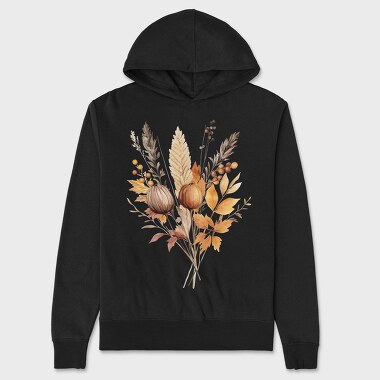 Autumn Dried Flowers, Hanorac Oversize Barbati (Unisex)