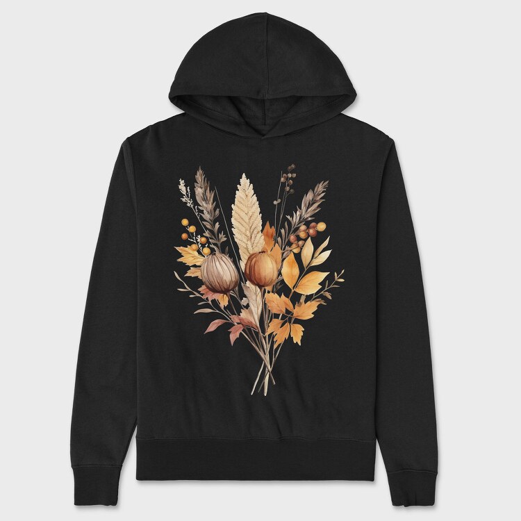 Autumn Dried Flowers, Hanorac Oversize Barbati (Unisex)