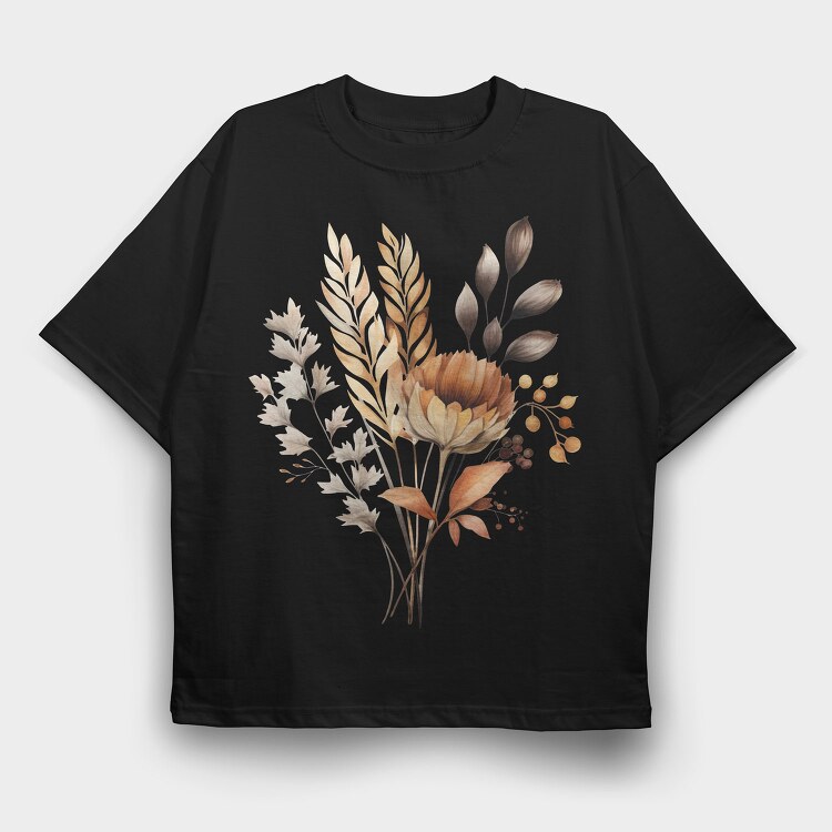 Autumn Fall Bloom, Tricou Oversize Barbati (Unisex)