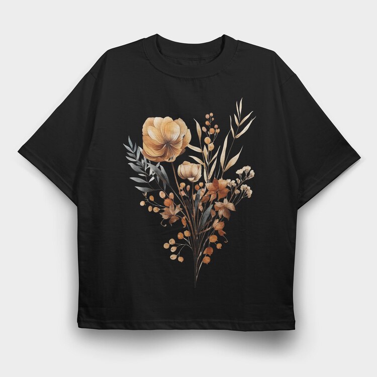 Autumn Fall Blossom, Tricou Oversize Barbati (Unisex)