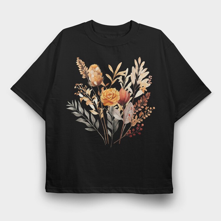 Autumn Fall Bouquet, Tricou Oversize Barbati (Unisex)