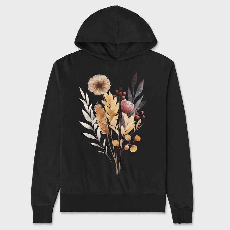 Autumn Fall Leaves, Hanorac Oversize Barbati (Unisex)