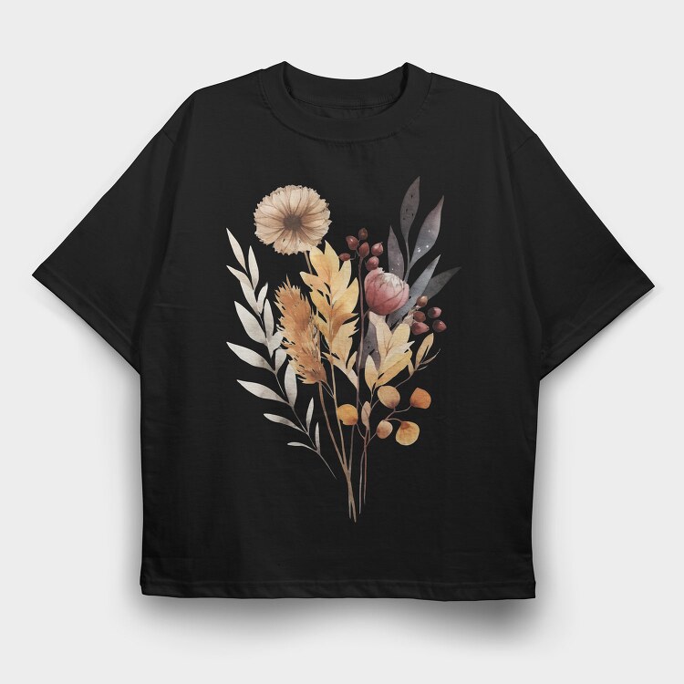 Autumn Fall Leaves, Tricou Oversize Barbati (Unisex)