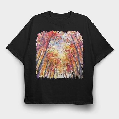 Autumn Fall Mood, Tricou Oversize Barbati (Unisex)