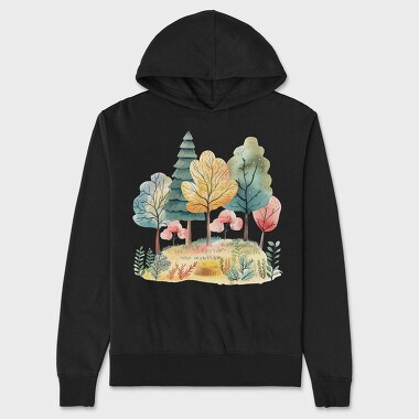 Autumn Fantasy Trees, Hanorac Oversize Barbati (Unisex)