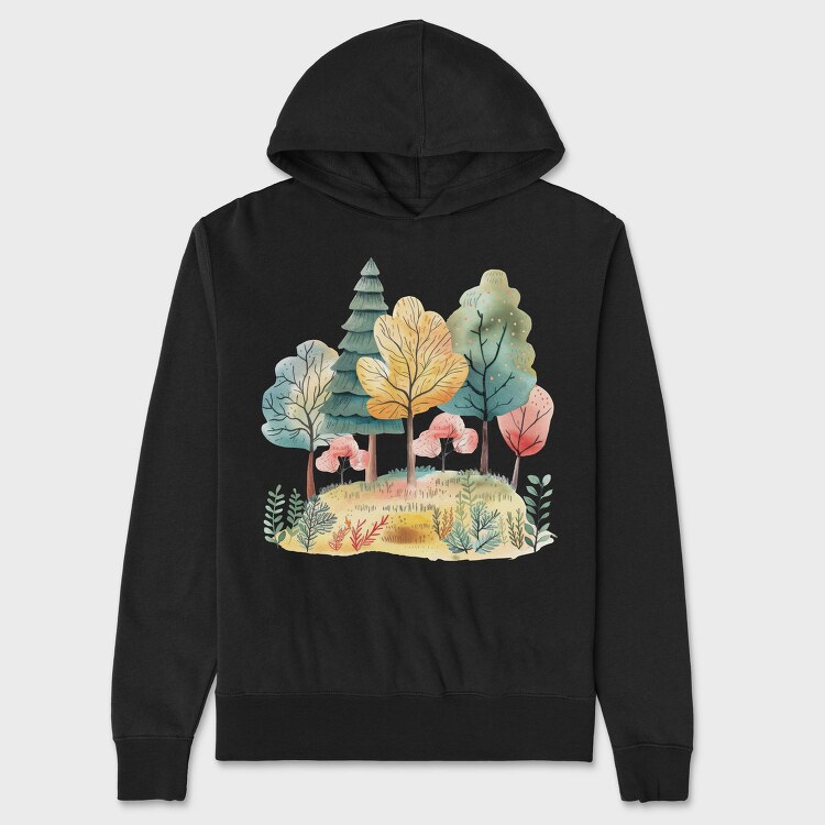 Autumn Fantasy Trees, Hanorac Oversize Barbati (Unisex)