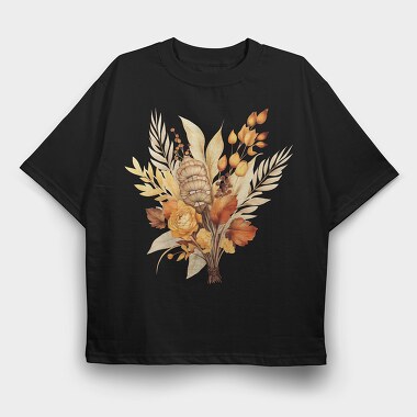 Autumn Floral Symphony, Tricou Oversize Barbati (Unisex)