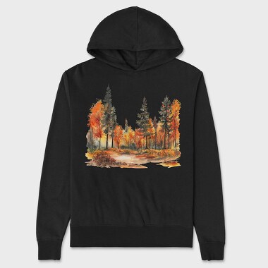 Autumn Forest Clipart, Hanorac Oversize Barbati (Unisex)