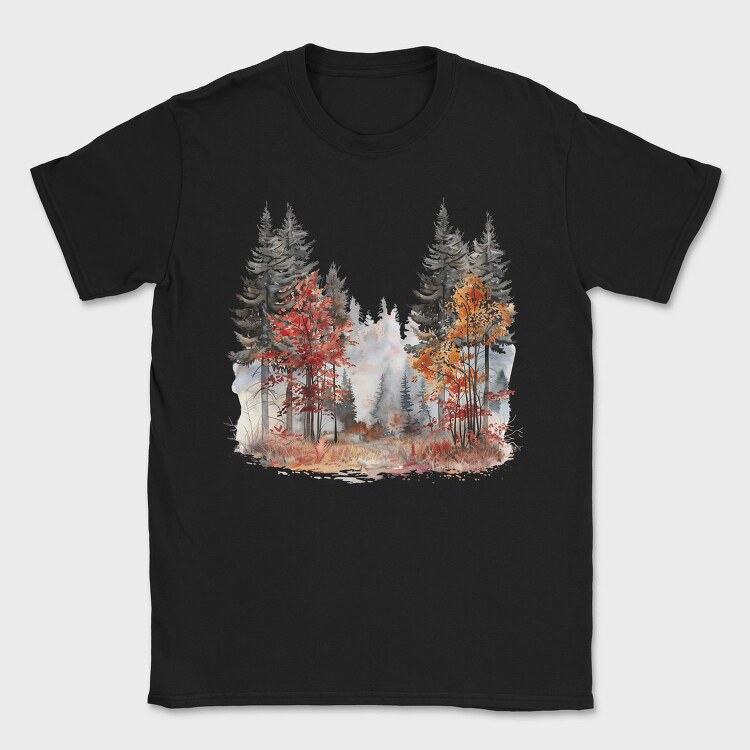 Autumn Forest Clippart, Tricou Barbati (Unisex)