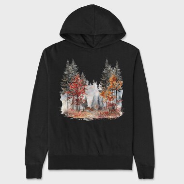 Autumn Forest Clippart, Hanorac Oversize Barbati (Unisex)