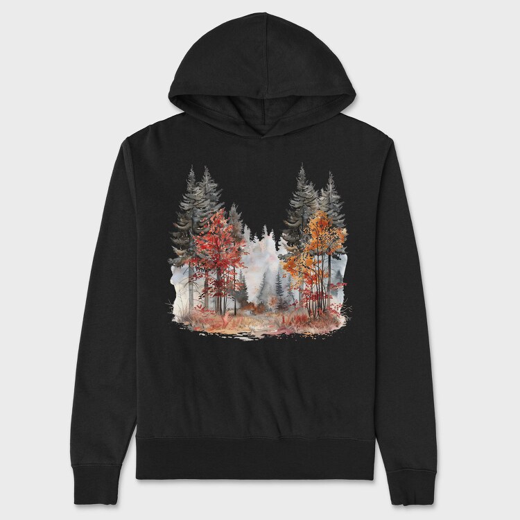 Autumn Forest Clippart, Hanorac Oversize Barbati (Unisex)