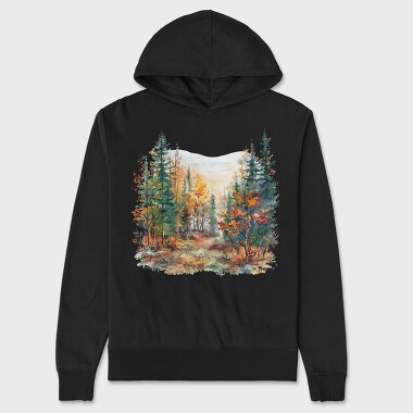 Autumn Forest Dreams, Hanorac Oversize Barbati (Unisex)
