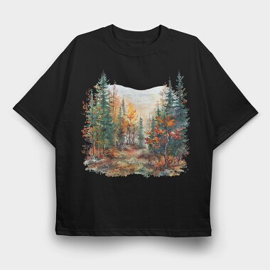 Autumn Forest Dreams, Tricou Oversize Barbati (Unisex)