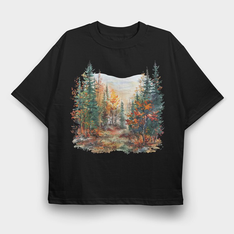 Autumn Forest Dreams, Tricou Oversize Barbati (Unisex)