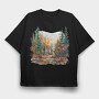 Autumn Forest Dreams, Tricou Oversize Barbati (Unisex)