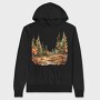 Autumn Forest Path, Hanorac Oversize Barbati (Unisex)