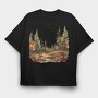 Autumn Forest Path, Tricou Oversize Barbati (Unisex)