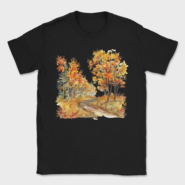Autumn Forest Stream, Tricou Barbati (Unisex)