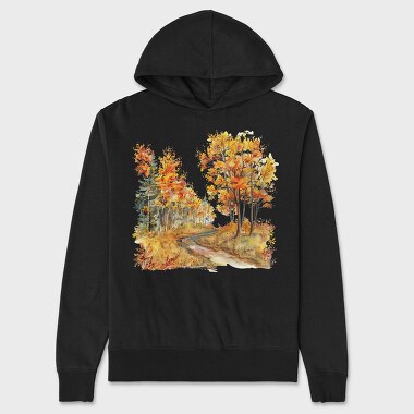 Autumn Forest Stream, Hanorac Oversize Barbati (Unisex)