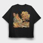 Autumn Forest Stream, Tricou Oversize Barbati (Unisex)