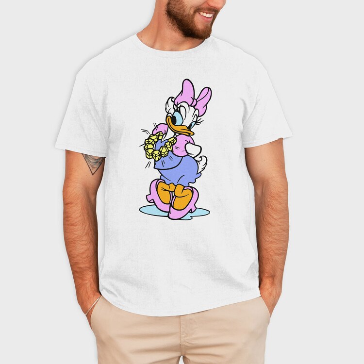 Cartoon Retro Daisy Duck 5, Tricou Barbati (Unisex)
