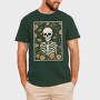Floral Skeleton, Tricou Barbati (Unisex)