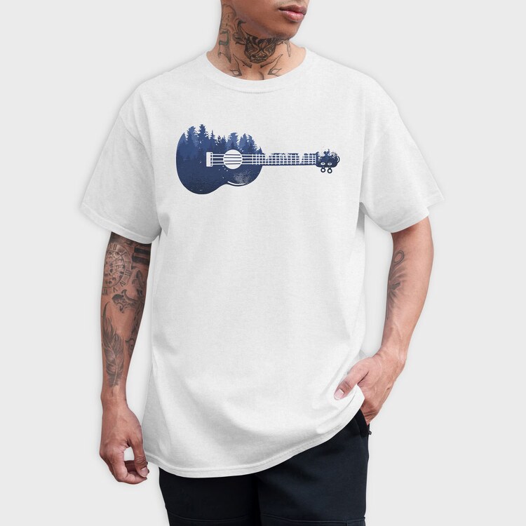 Ukulele Landscape, Tricou Barbati (Unisex)