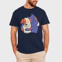 Blue Cat and Dog Hugging, Tricou Barbati (Unisex)