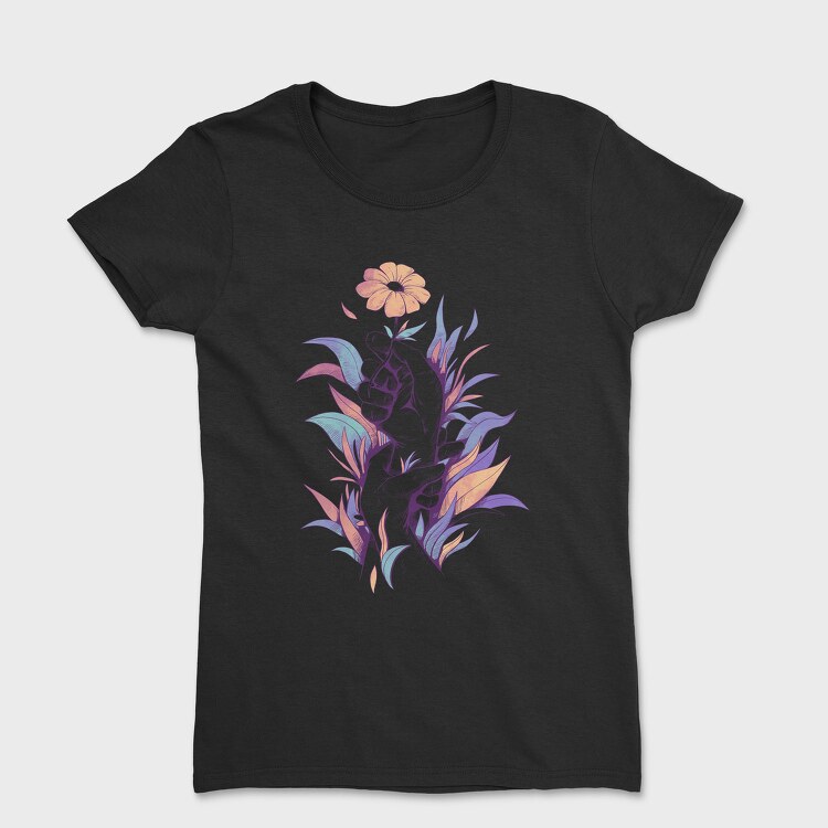 Hands Holding A Flower Plants, Tricou Femei